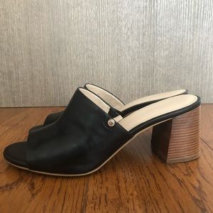 Cole Haan Black Leather Daina Mules